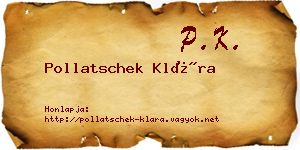 Pollatschek Klára névjegykártya